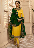 Yellow And Green Indian Gharara/Churidar Suit