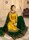 Yellow And Green Indian Gharara/Churidar Suit