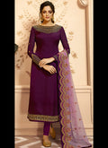 Magenta Golden Indian Gharara/Churidar Suit