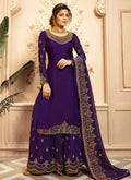 Purple Golden Indian Gharara/Churidar Suit
