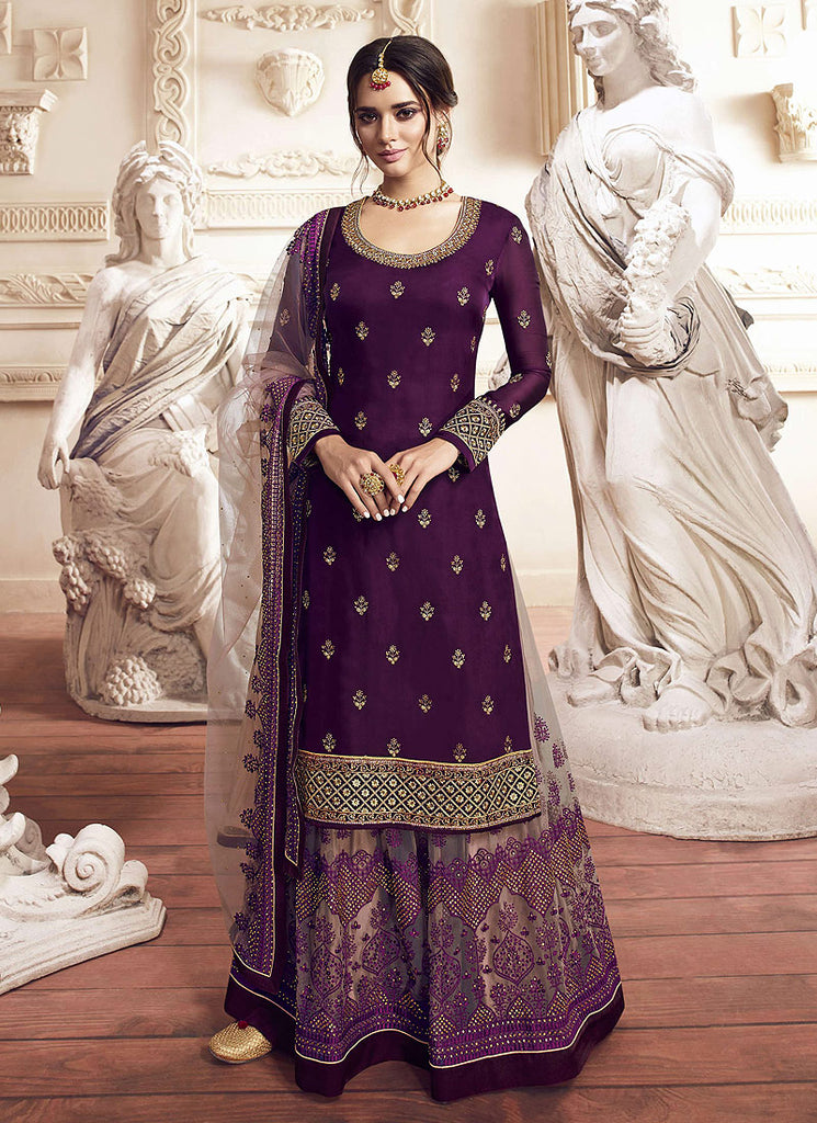Embroidered Gharara Suit