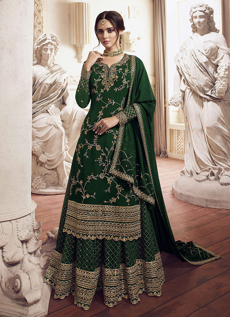 Embroidered Gharara Suit