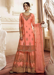 Embroidered Gharara Suit