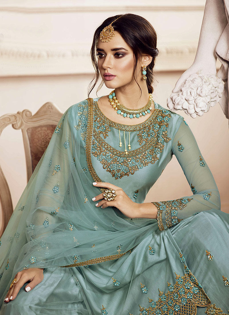 Embroidered Gharara Suit