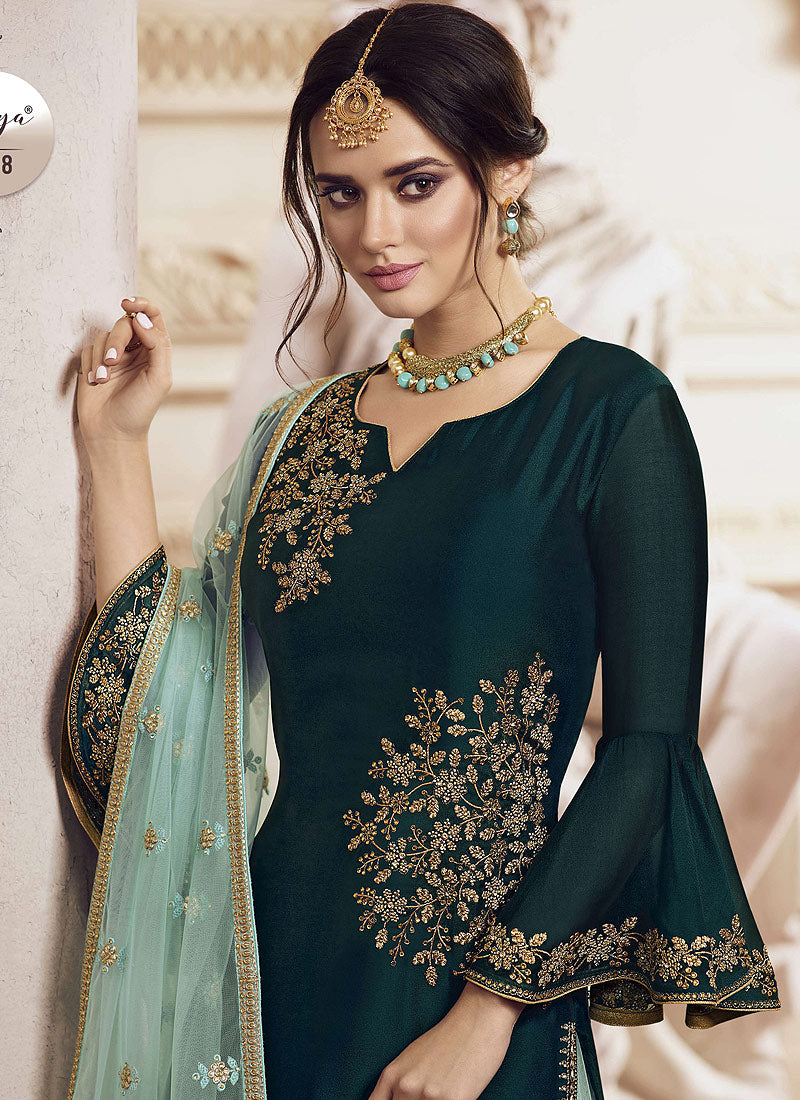 Embroidered Gharara Suit