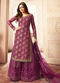 Pink And Golden Wedding Sharara