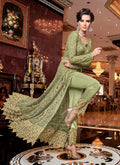 Indian Suit - Light Green Designer Lehenga/Pants Suit