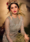 Copper Brown Anarkali Lehenga/Pant Suit In usa uk canada