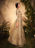 Beige Golden Anarkali Suit In usa