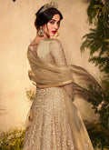 Beige Golden Anarkali Suit In usa uk canada