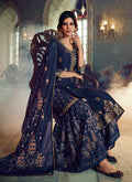 Navy Blue Gharara Suit In usa uk canada
