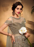 Copper Gold Anarkali Lehenga