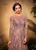 Mauve Designer Wedding Gown