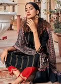 Indian Clothes - Black And Red Multi Embroidered Pant Suit In usa uk canada