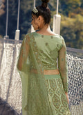 Pista Green And Golden Lehenga Choli In Germany