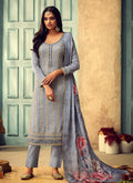 Blue Designer Pakistani Salwar Kameez