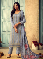 Blue Designer Pakistani Salwar Kameez