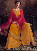Indian Clothes - Yellow Pakistani Palazzo Suit