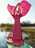 Pink Sequence Embroidered Gharara Suit