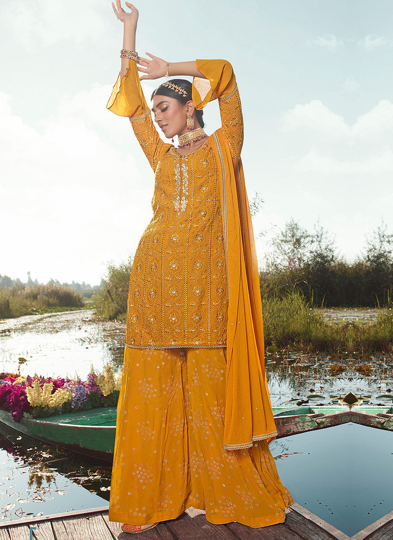 Mustard Gharara Suit In usa 