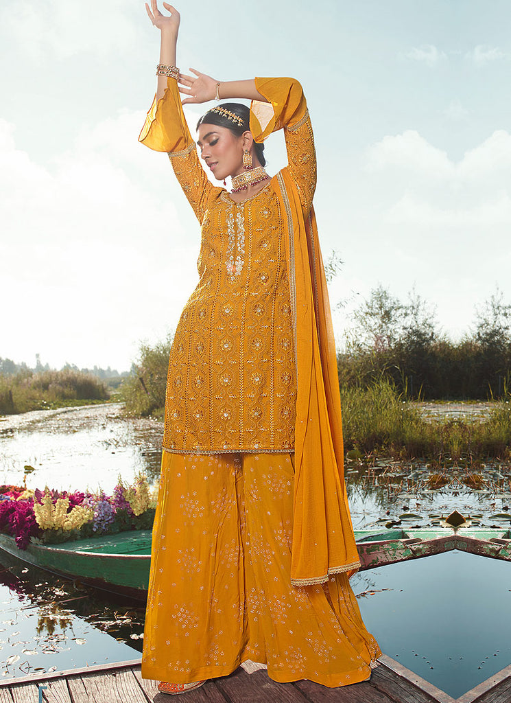 Mustard Gharara Suit In usa 