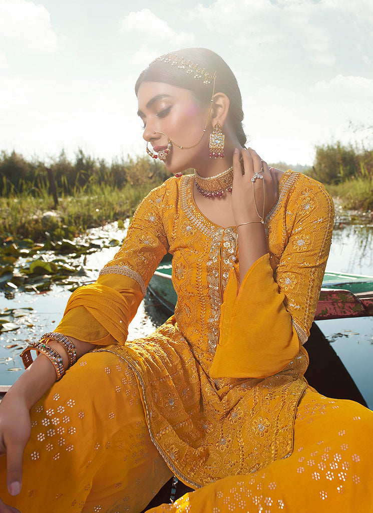 Mustard Gharara Suit In usa uk canada