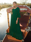 Green Sequence Embroidered Gharara Suit