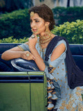 Firozi and Blue Embellished Gharara Suit
