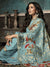 Light Blue Sequence Embroidered Palazzo Suit