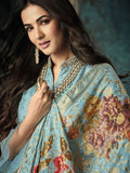 Light Blue Sequence Embroidered Palazzo Suit