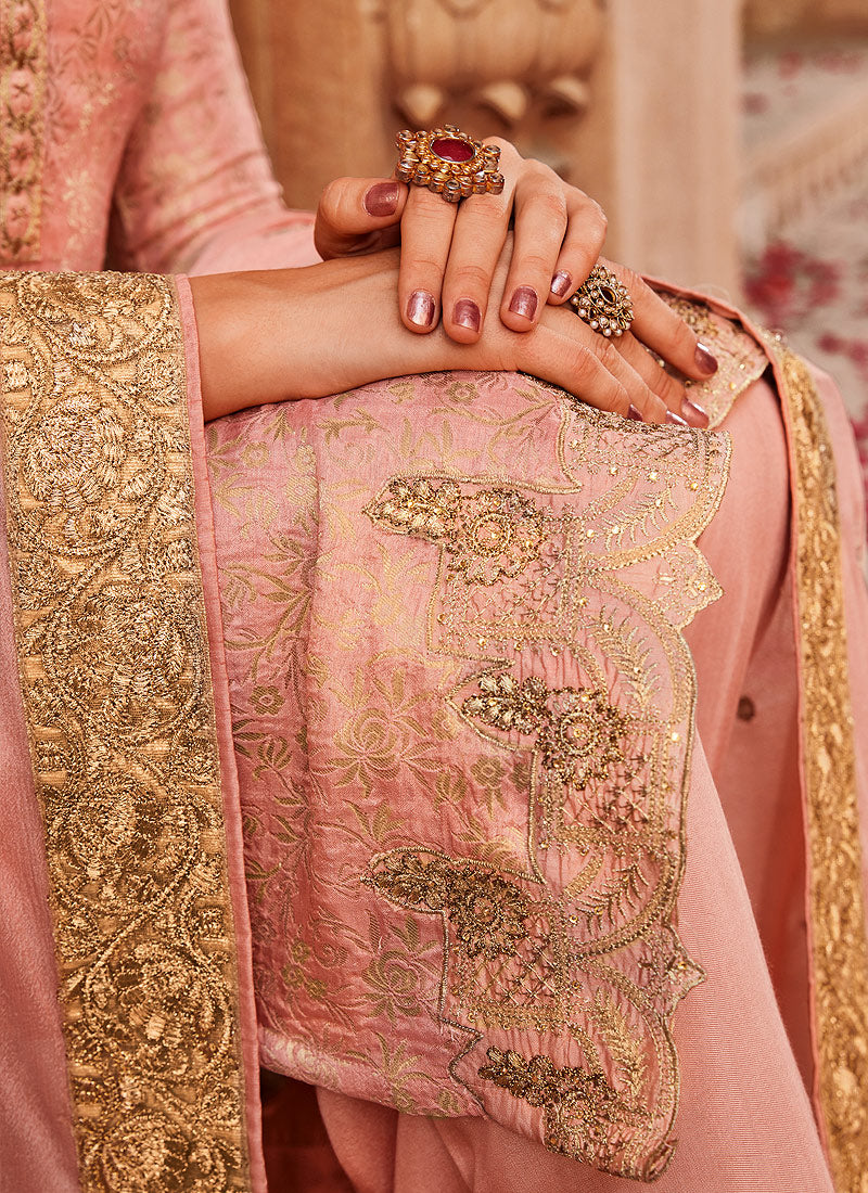 Embroidered Palazzo Pant Suit