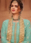 Embroidered Palazzo Pant Suit
