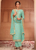Embroidered Palazzo Pant Suit