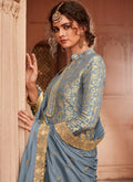 Embroidered Palazzo Pant Suit