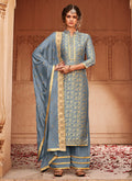 Embroidered Palazzo Pant Suit