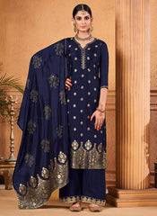 Embroidered Palazzo Suit