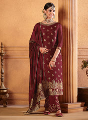 Embroidered Palazzo Suit