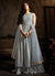 Light Grey Indo Western Style Sharara Suit