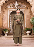 Olive Green Palazzo Suit