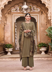 Olive Green Palazzo Suit