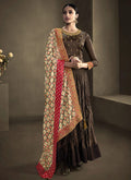 Dark Brown Anarkali Suit