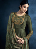 Indian Suits - Green Golden Anarkali Suit