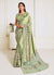 Light Green Sequence Embroidered Designer Saree