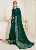 Green Sequence Embroidered Designer Saree