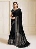 Black Sequence Embroidered Designer Saree