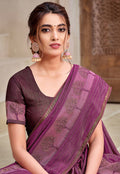 Purple Two Tone Silk Saree In usa uk canada