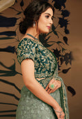Green Embroidered Saree In usa uk canada