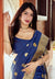Blue Golden Silk Saree In usa uk canada