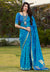 Blue Indian Banarasi Silk Saree