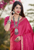 Pink Indian Banarasi Silk Saree In usa uk canada